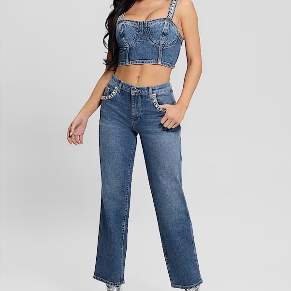 ✨Guess by Marciano Daisy Blue Straight Leg Jeans ✨